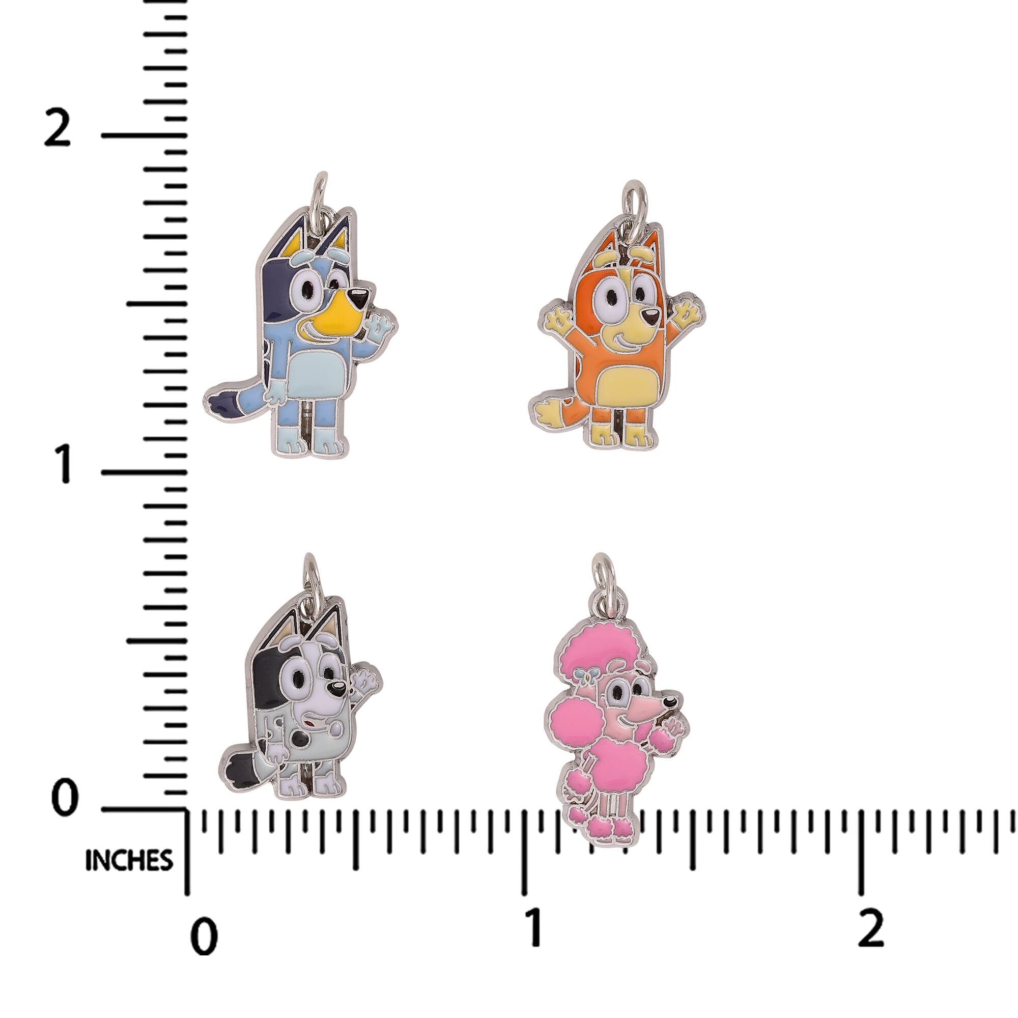 Bluey & Friends 4-Piece Charm Set